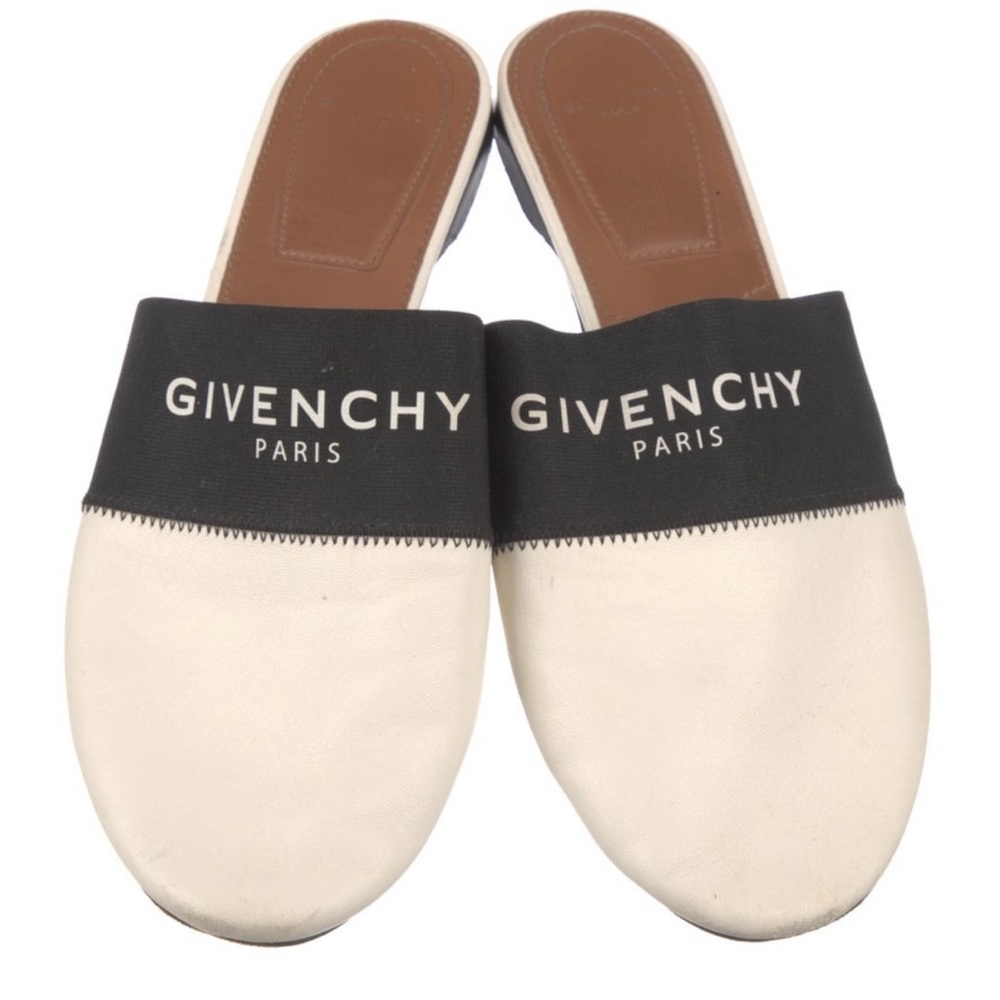 Givenchy Leather Colorblock-Pattern Mules - image 1